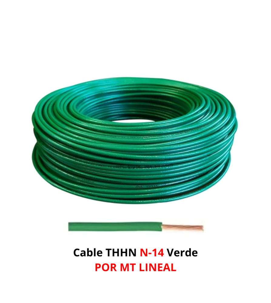 Cable Thhn N-14 Verde
