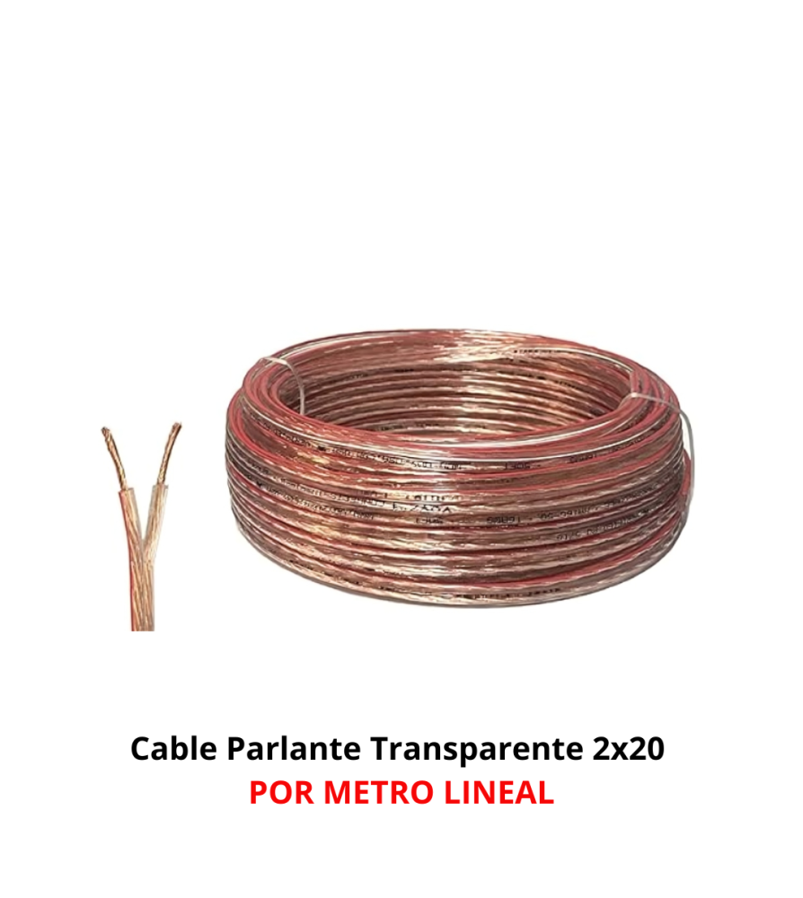 Cable Parlante Transparente 2x20