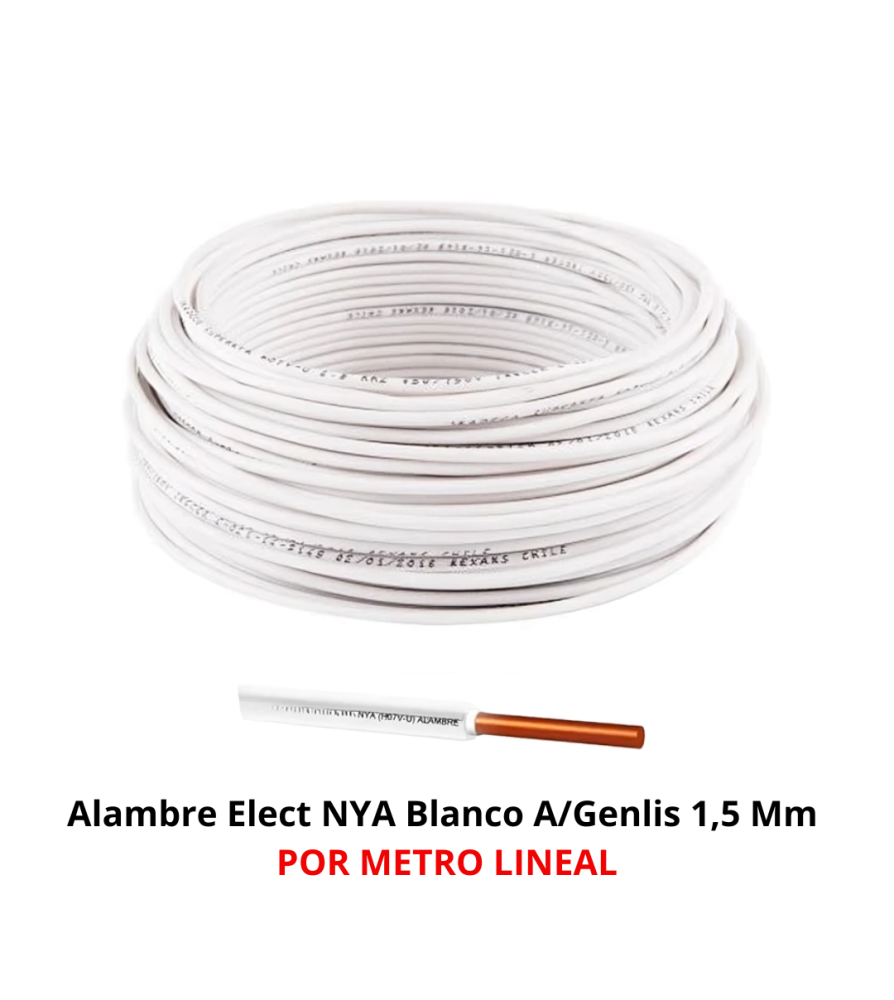 Alambre Elect Nya Blanco A/genlis X Mt 1,5 Mm