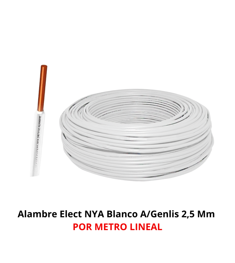 Alambre Elect Nya Blanco A/genlis X Mt 2,5 Mm