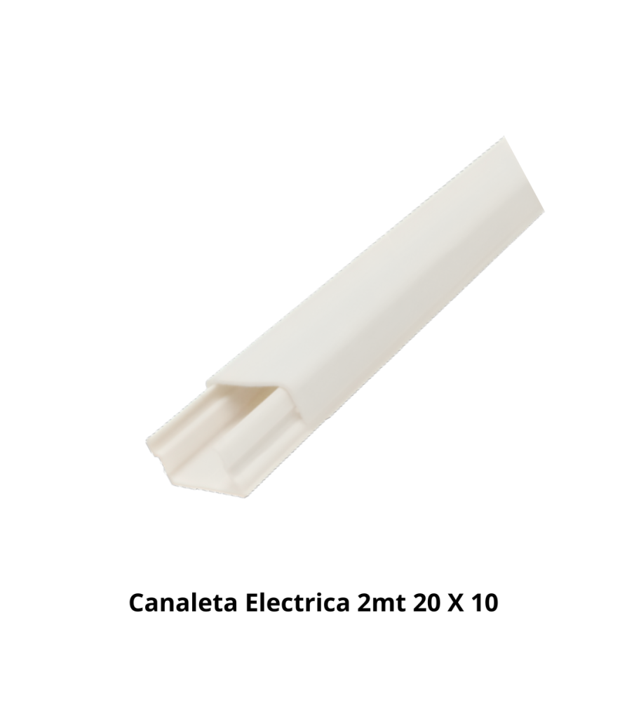 Canaleta Electrica Pvc Blanca 2mt 10 X 20