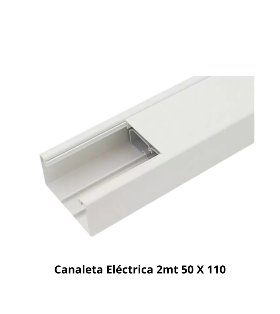 Canaleta Electrica Pvc Blanca 2mt 50 X 100