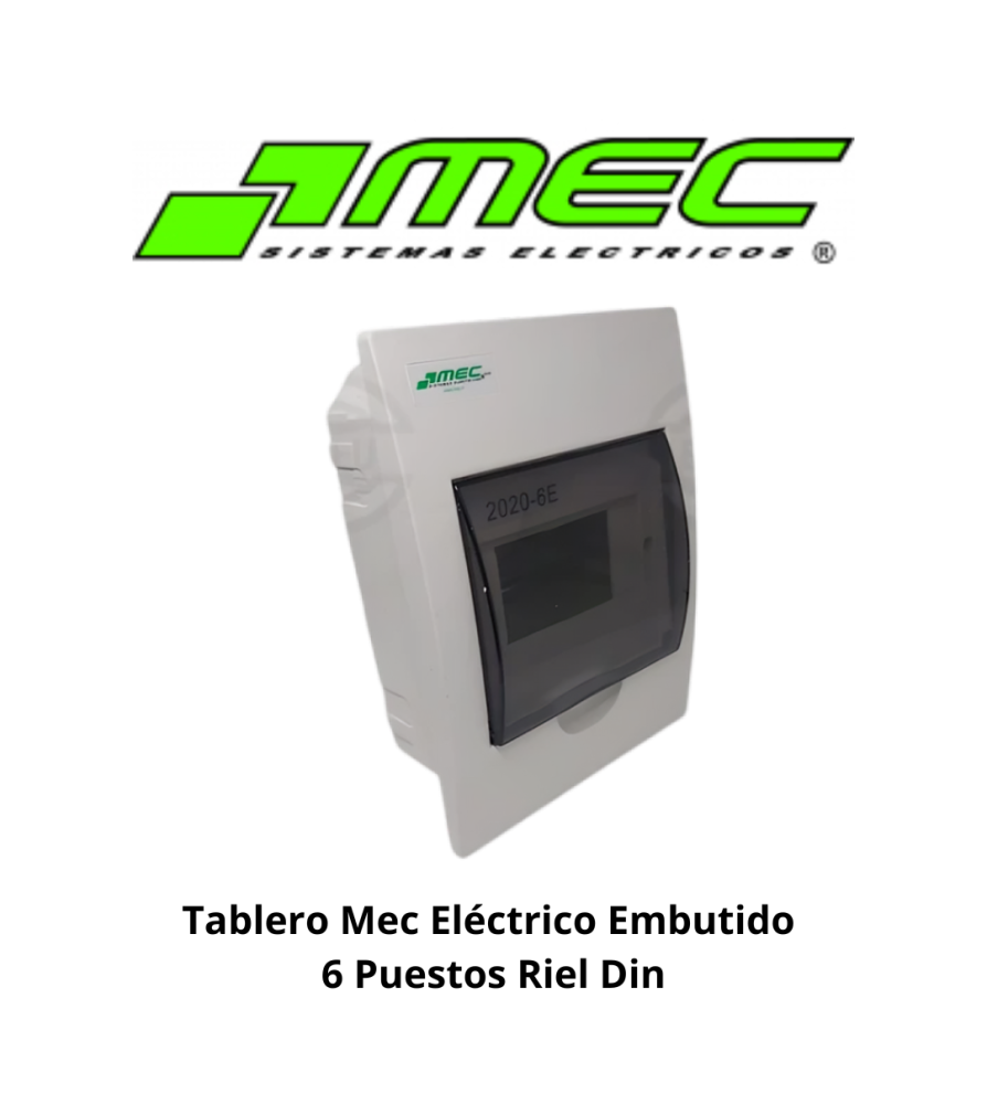 Tablero Mec Elec Embutido 6 Puestos Riel Din