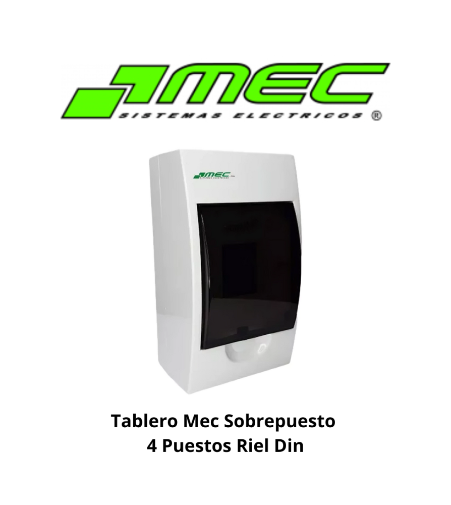 Tablero Mec Sobrepuesto 4 Puestos Riel Din