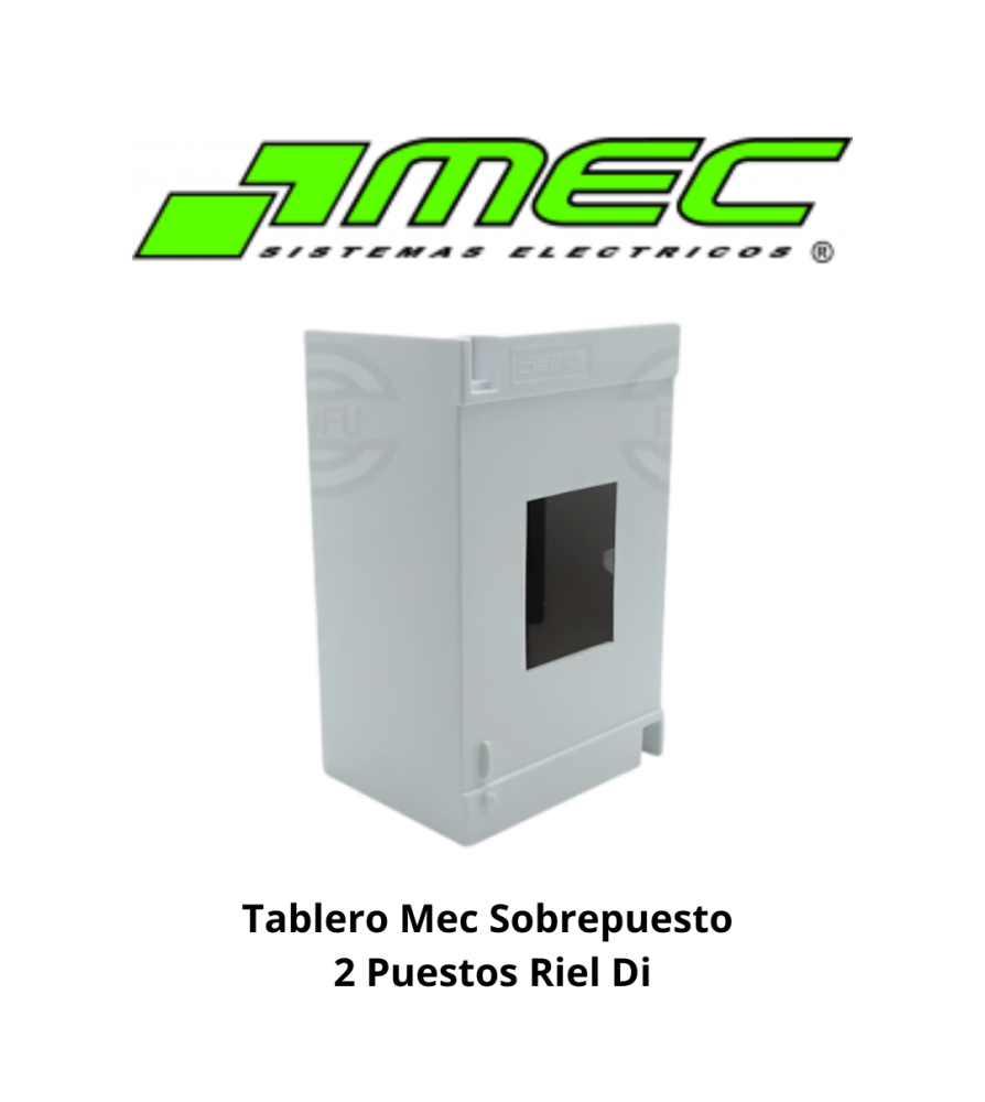 Tablero Mec Sobrepuesto 2 Puestos Riel Di
