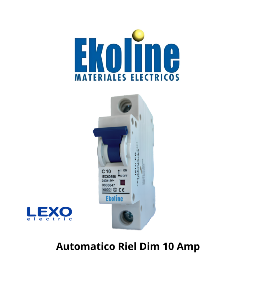 Automatico Riel Dim 10 Amp 6 K Curva C
