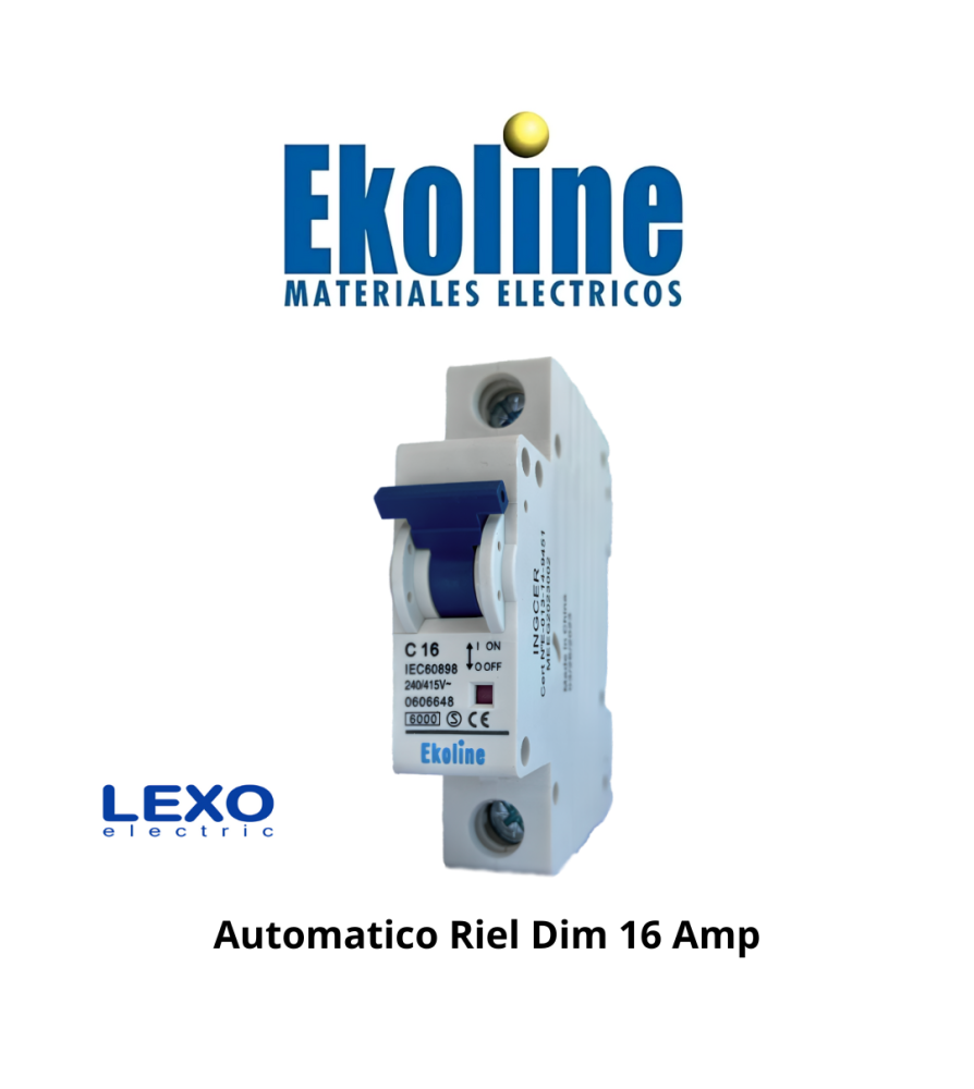 Automatico Riel Dim 16 Amp 6 K Curva C