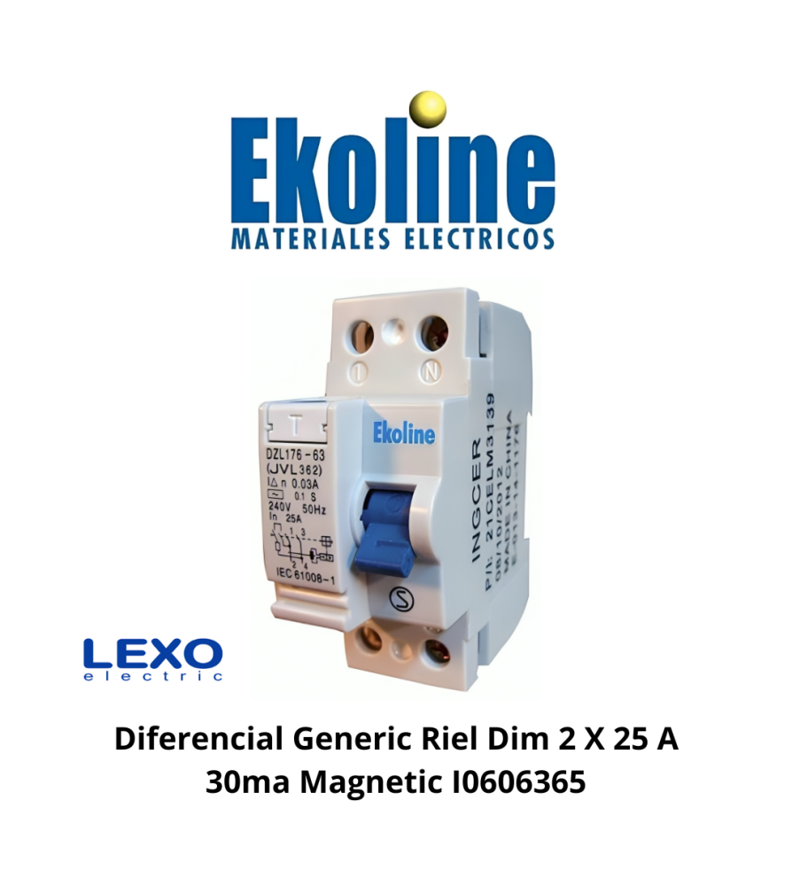 Diferencial Generic Riel Dim 2 X 25 A 30ma Magneti