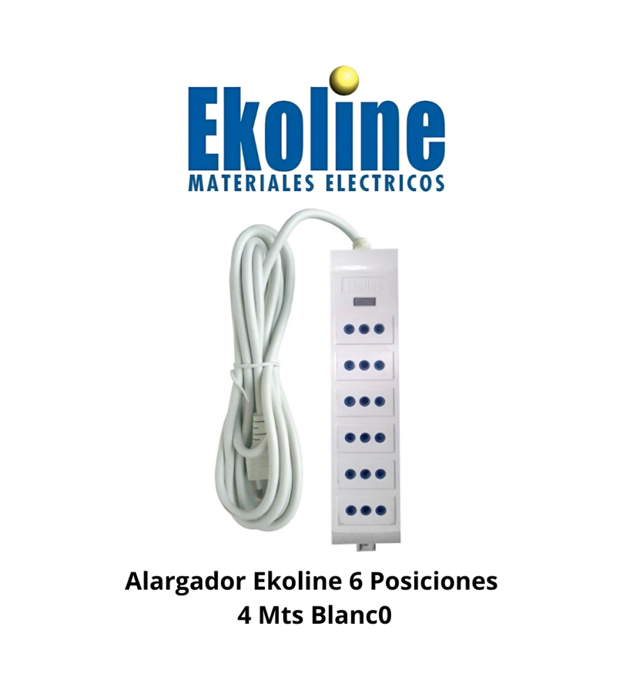 Alargador Ekoline 6 Posiciones 4 Mts Blanc0