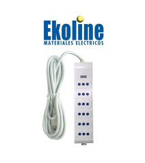 Alargador Ekoline 6 Posiciones 5 Mts Blanc0
