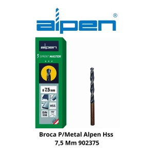 BROCA P/METAL ALPEN/ECEF HSS 7,5 MM 902375/460750