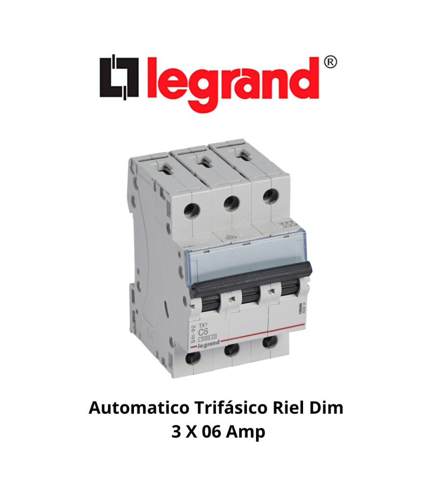 Automatico Trifasico Riel Dim 3 X 06 Amp