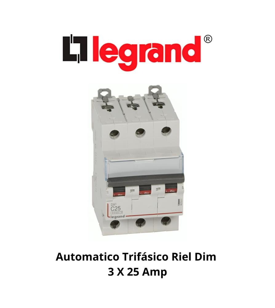 Automatico Trifasico Riel Dim 3 X 25 Amp