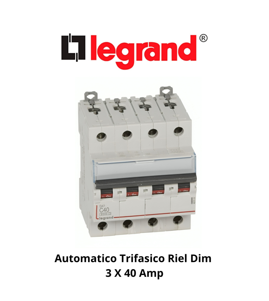 Automatico Trifasico Riel Dim 3 X 40 Amp