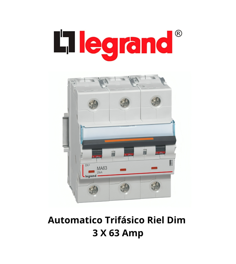 Automatico Trifasico Riel Dim 3 X 63 Amp