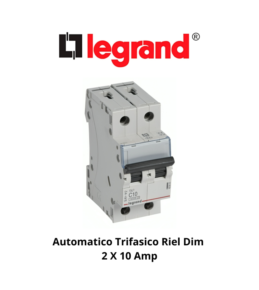 Automatico Trifasico Riel Dim 2 X 10 Amp