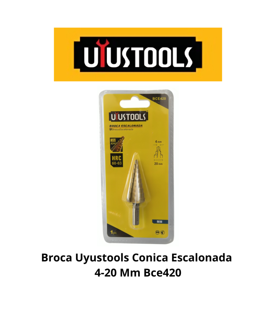 Broca Conica Escalonada Uyustools 4-20 Mm Bce420