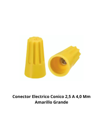 Conector Electrico Conico 2,5 A 4,0 Mm Amarillo Gr