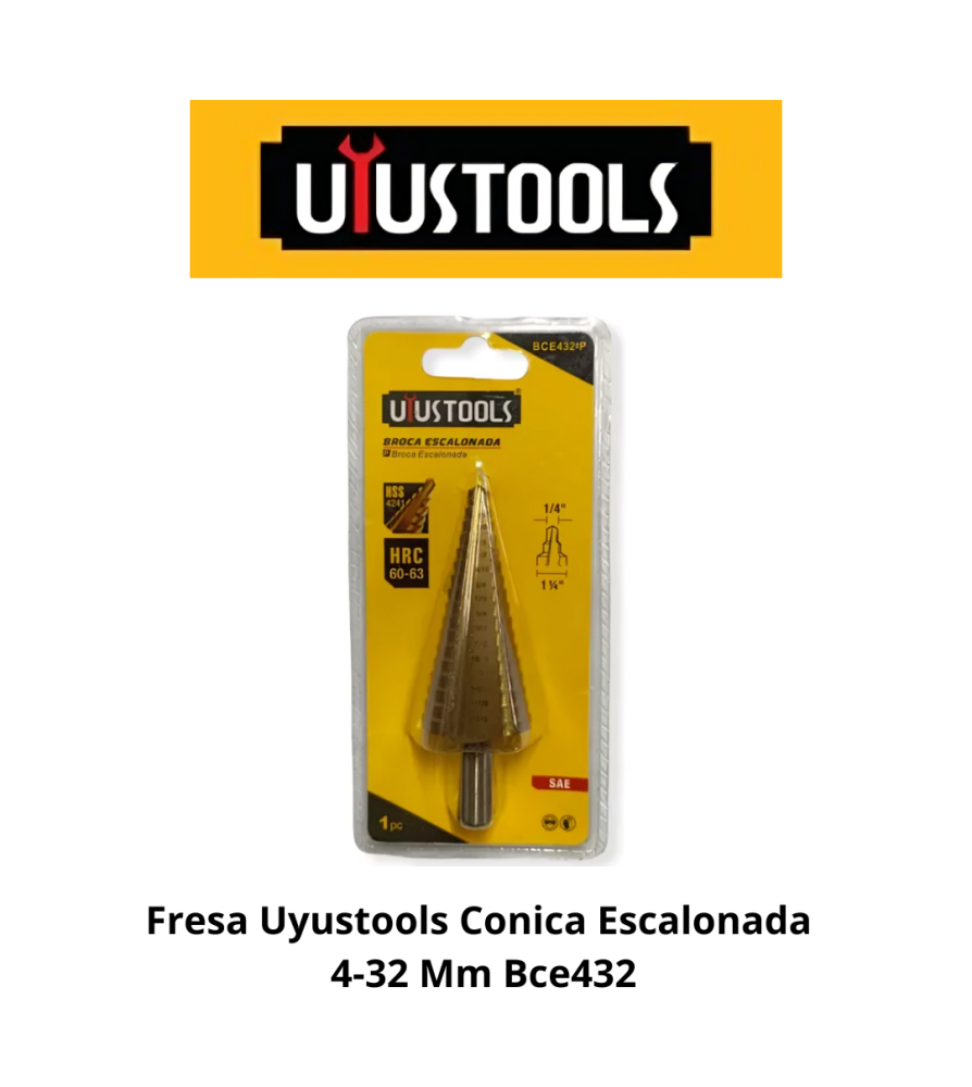 Broca Conica Escalonada Uyustools 4-32 Mm Bce432