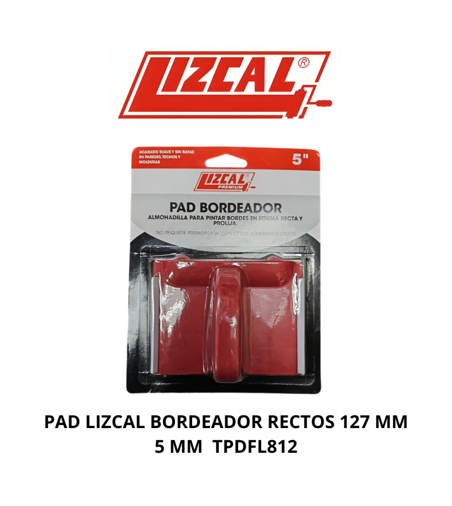 Pad Lizcal Bordeador Rectos 127 Mm 5" Tpdfl812