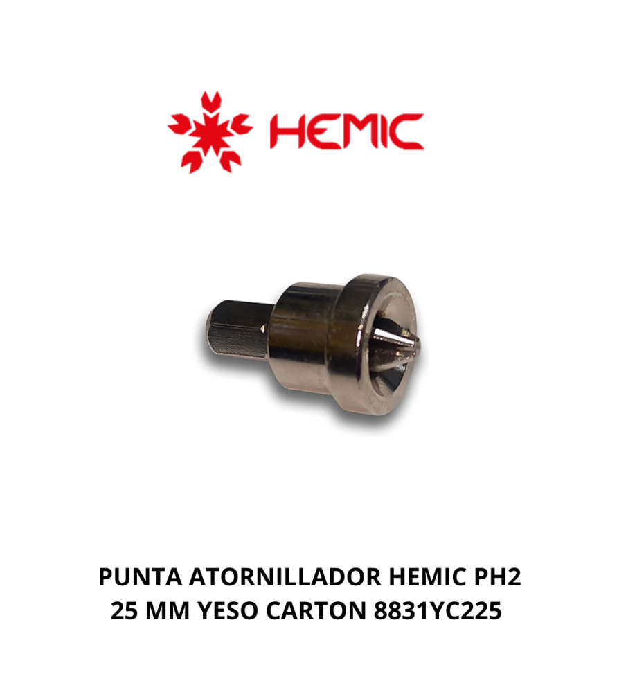 Punta Atornillador Hemic Ph2 25 Mm Yeso Carton 883