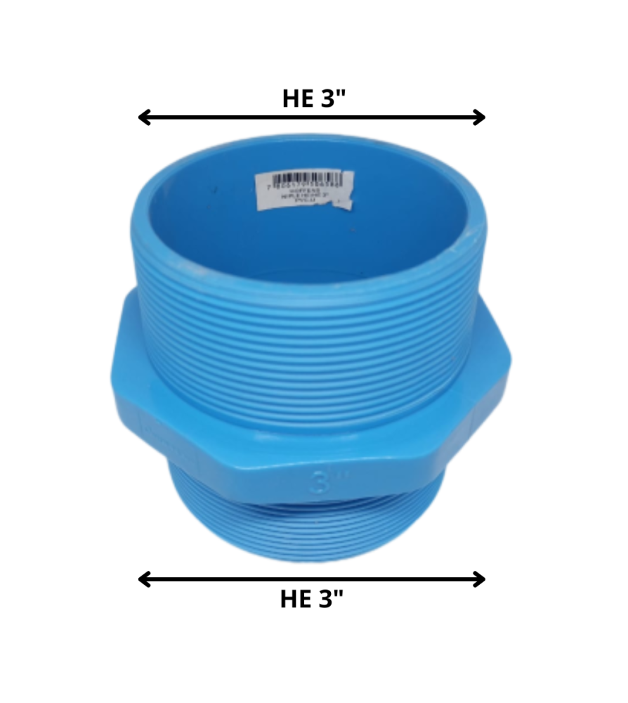 Niple Pvc Presion 3" He X 3" He