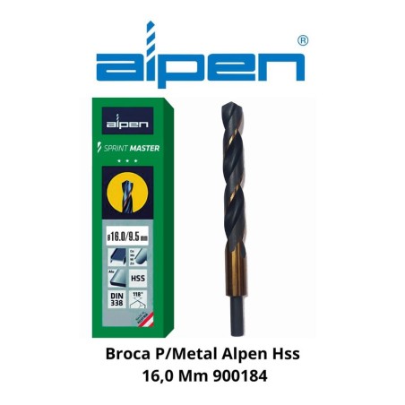 BROCA P/METAL ALPEN/ECEF HSS 16,0 MM 900184/461600