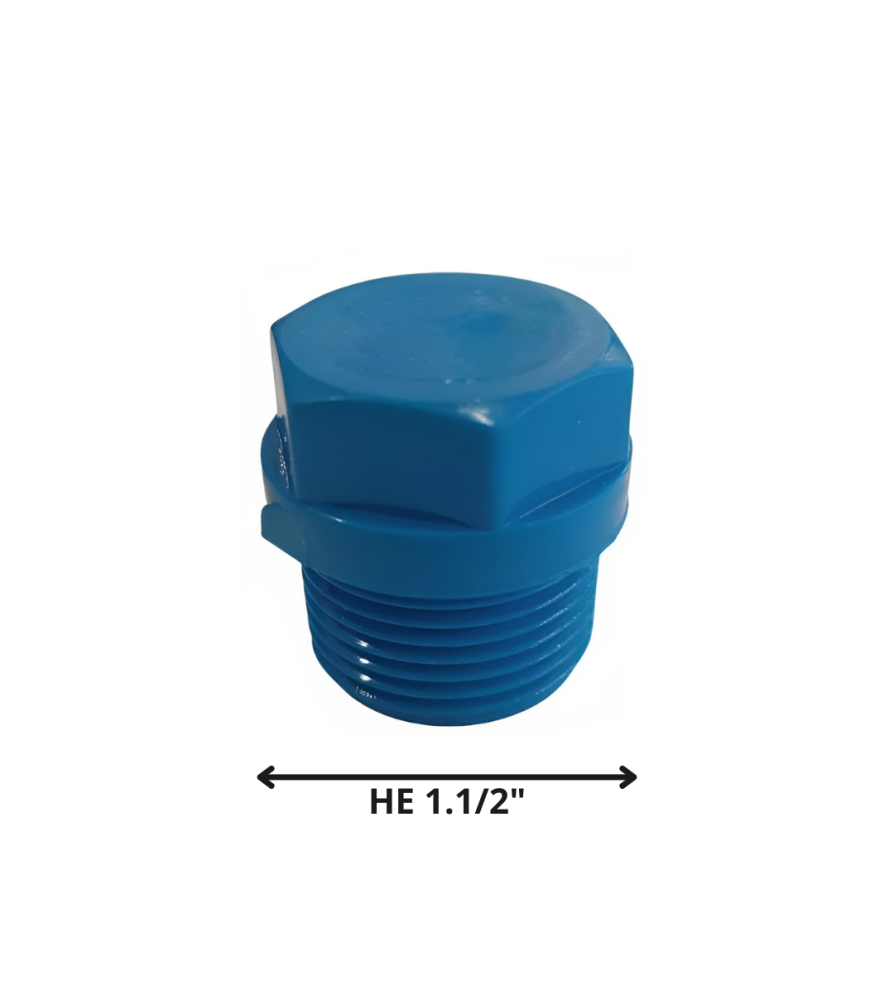 Tapa Tornillo He Pvc Presion 1 1/2"