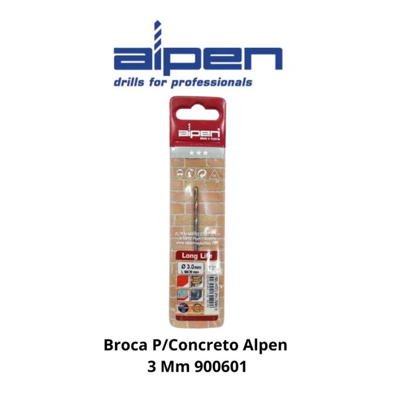 BROCA CONCRETO ALPEN ECEF SUPER 3,0 MM 900601/240