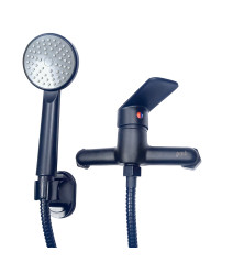 MONOMANDO PLUMBER QUEENS DUCHA NEGRO MATE