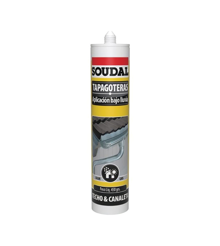 SILICONA SOUDAL TAPAGOTERAS BAJO LLUVIA GRIS 270ML