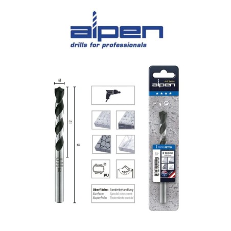 BROCA CONCRETO PROFI BETON ALPEN 8 MM 900677