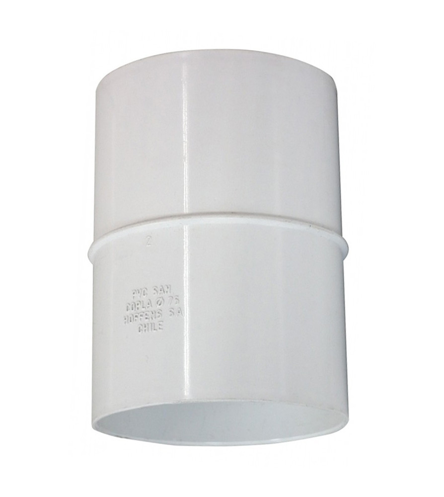 Copla Canaleta Bajada Hoffens 75 Mm Blanca Hh