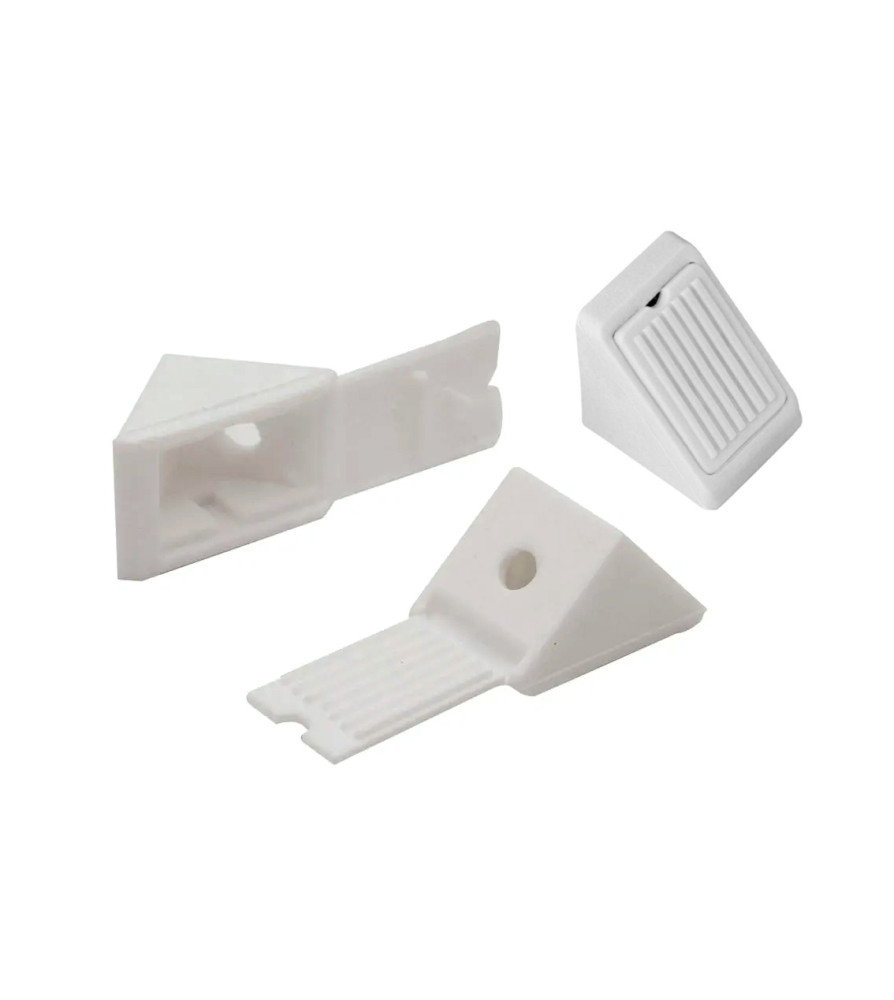Soporte Repisa Plastico Tipo Escuadra Blanco