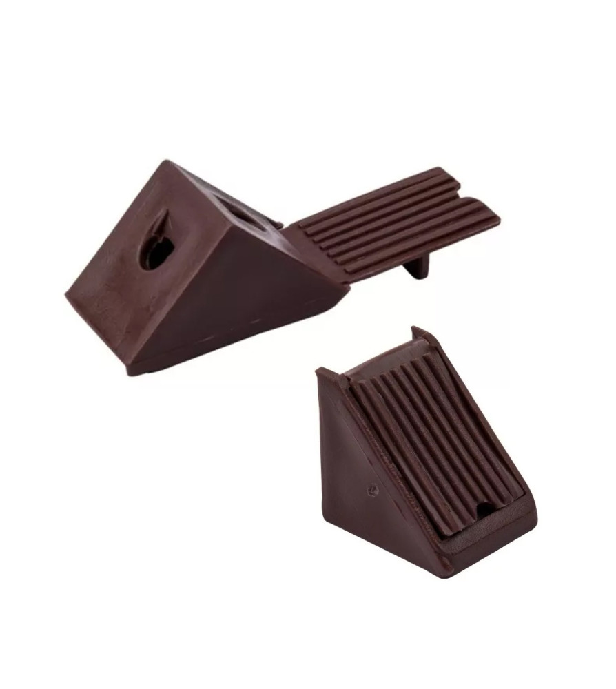 Soporte Repisa Plastico Tipo Escuadra Cafe
