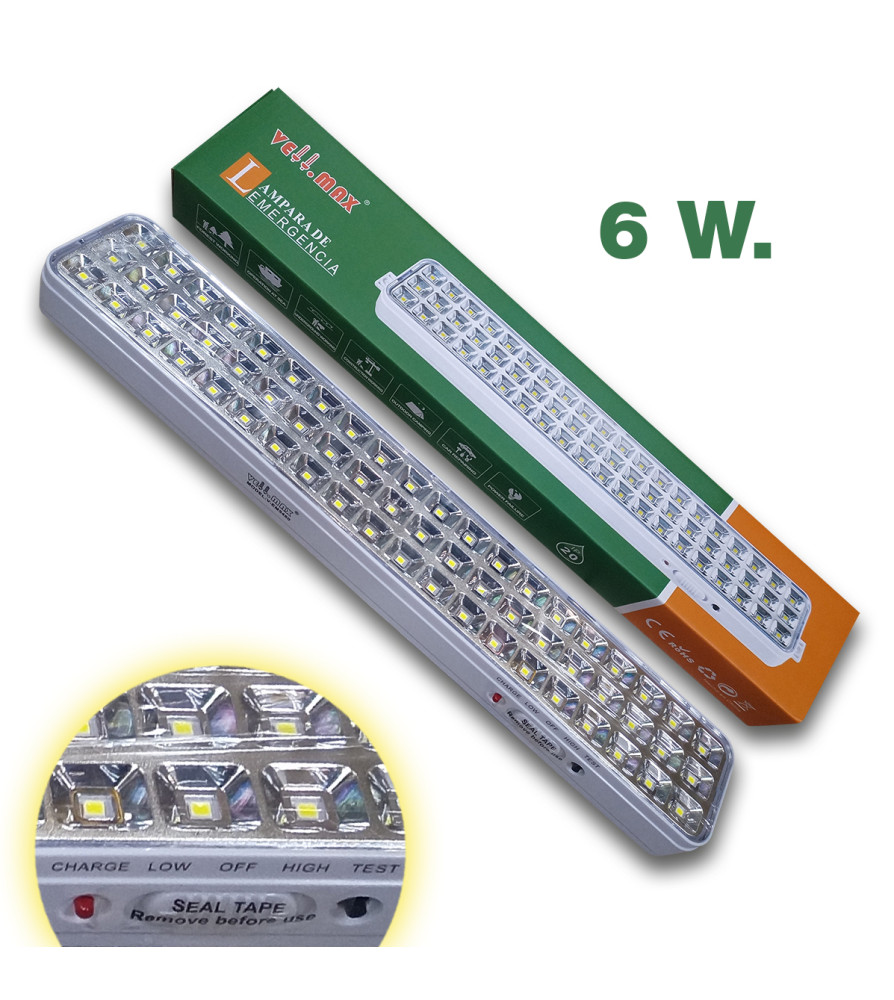 Lampara De Emergencia Vellmax V-em5460 6 W 60 Leds
