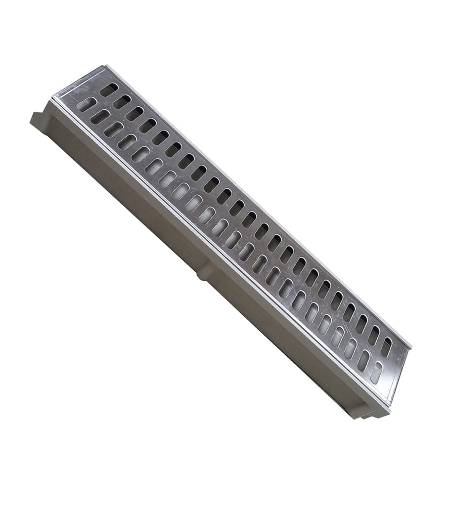 Canaleta Piso Termoplastica Rejilla Acero 500x110x