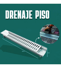 Canaleta Piso Termoplastica Rejilla Acero 500x110x