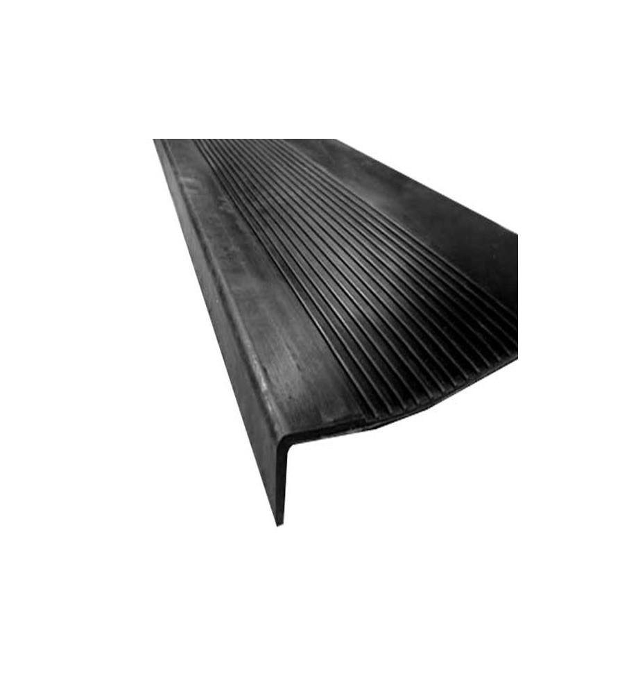 Grada De Goma Negra Para Escala Peldano 122x32x4