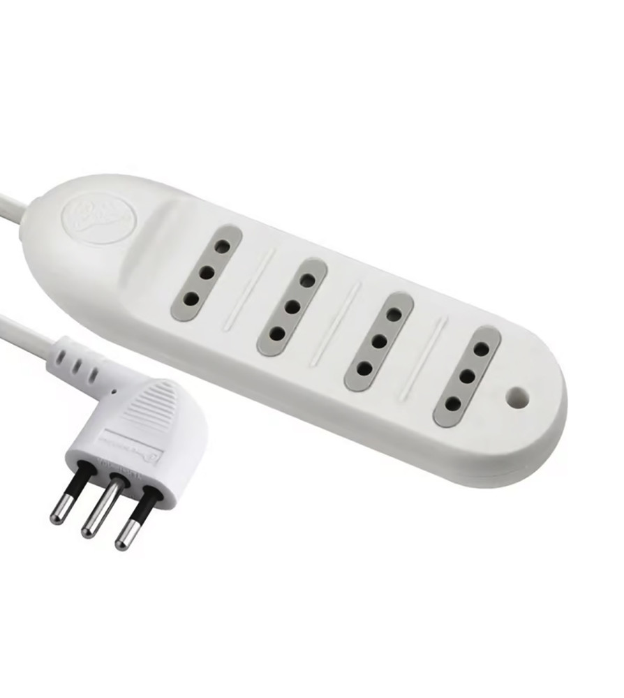 Alargador Electraline 4 Posiciones 30 Mts Blanc0