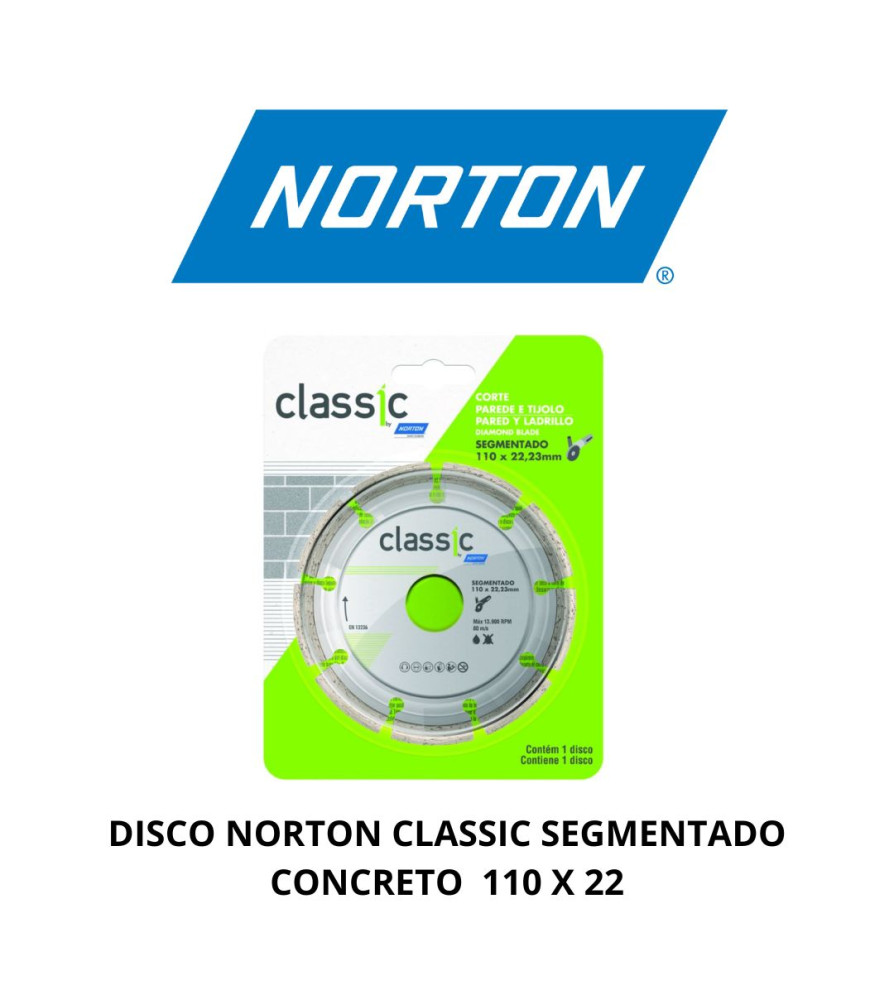 Disco Norton Classic Segmentado Concreto 110 X 22