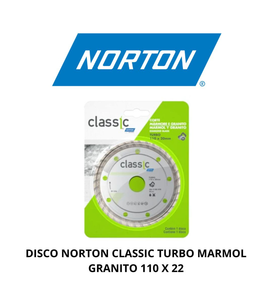 Disco Norton Classic Turbo Marmol Granito 110 X 22