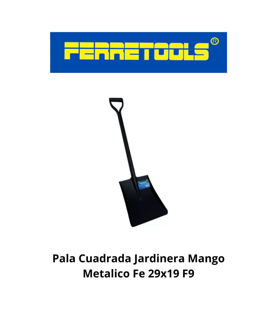 Pala Cuadrada Jardinera Mango Metalico Fe 29x19 F9