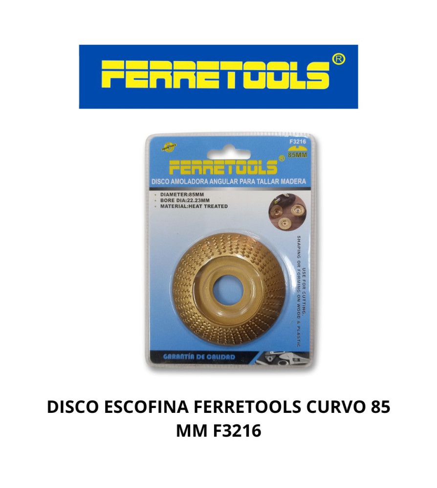 Disco Escofina Ferretools Curvo 85 Mm F3216