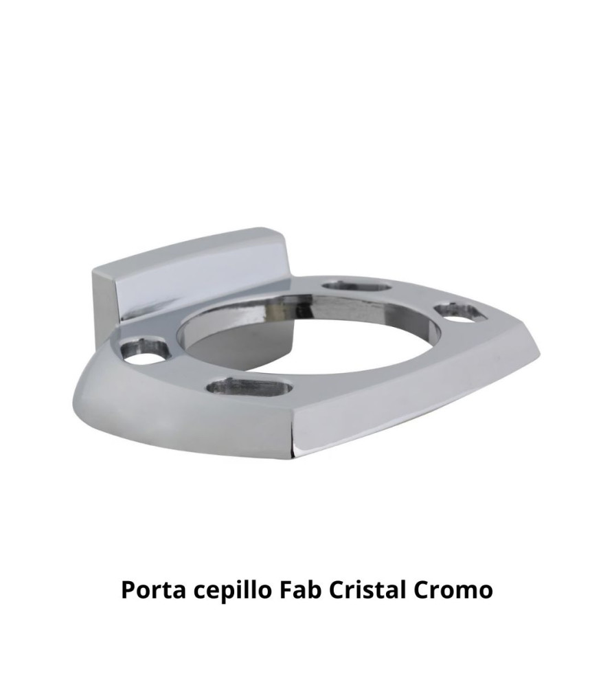 Portacepillo Fab Cristal Cromo