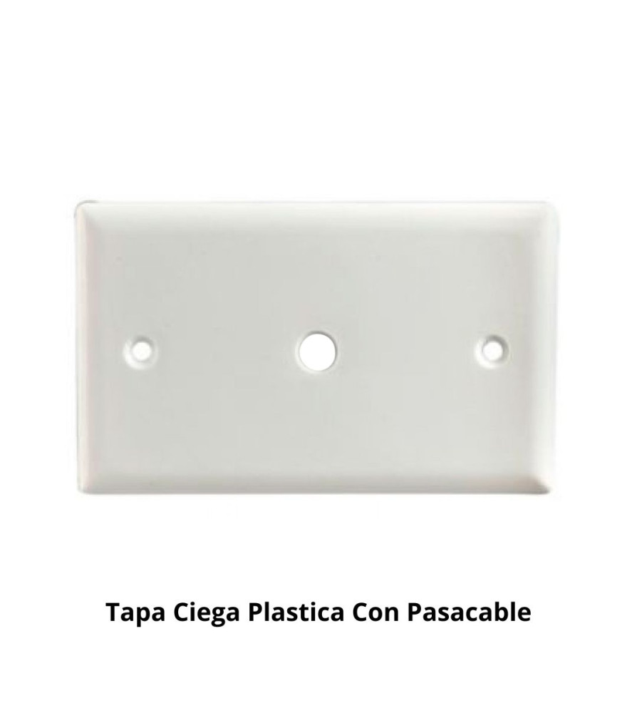 Tapa Ciega Plastica Con Pasacable