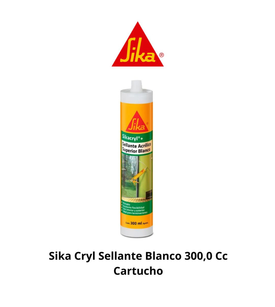 Sika Cryl Sellante Blanco 300,0 Cc Cartucho 220188