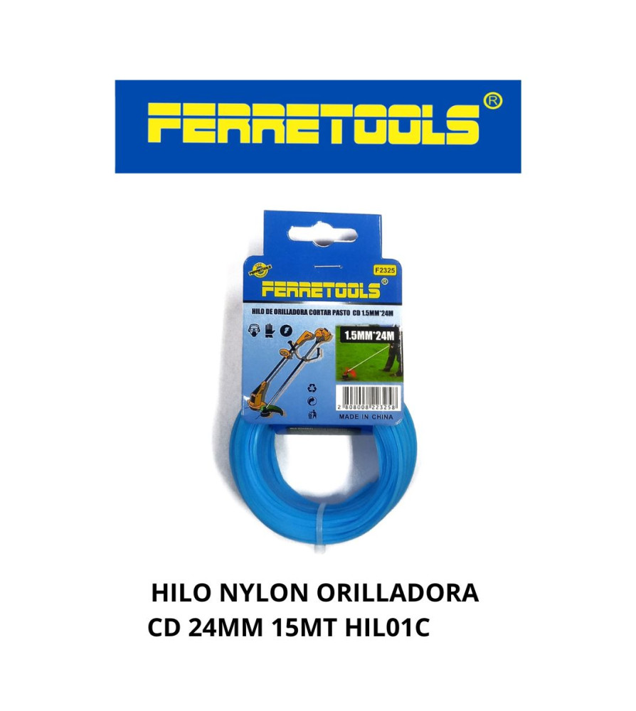 Hilo Nylon Orilladora Cd 24mm 15mt Hil01c