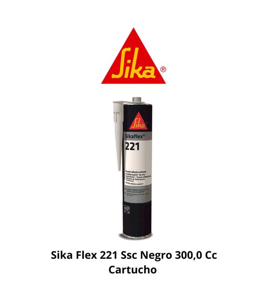 Sika Flex 221 Ssc Negro 300,0 Cc Cartucho 2579881