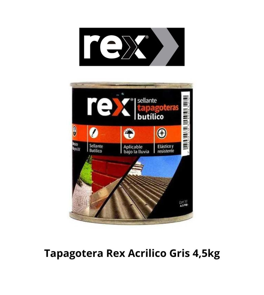 Tapagotera Rex Acrilico Gris 4,5kg